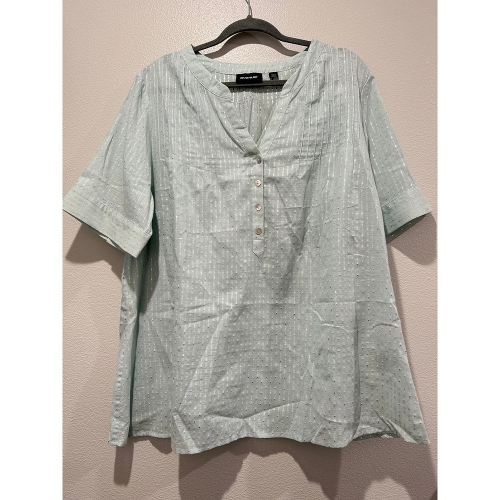 Avenue women's Mint & Metallic shirt